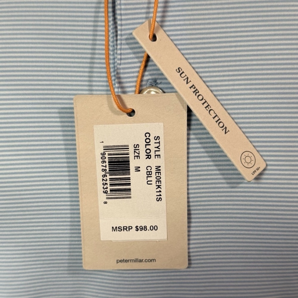 NWT Peter Millar Crown Sport Jubilee Performance Summer Comfort Polo Sz M - Picture 3 of 5